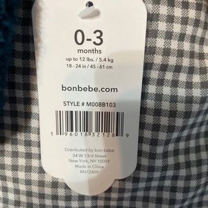 Bonbebe new with tags coat with cute lil bear on front size 0to 3 months